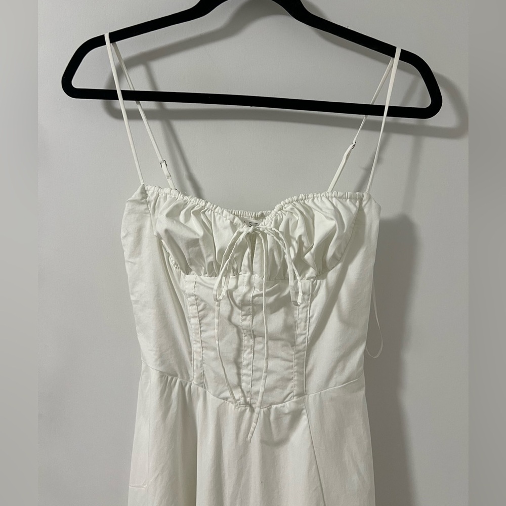 Astr White Midi Dress